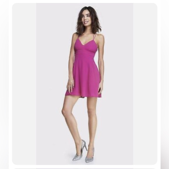 EXPRESS strappy v-neck mini dress EXCELLENT CONDITION - Picture 7 of 8